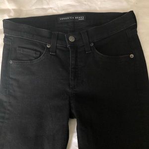 VERONICA BEARD BROOKE BLACK SKINNY STRAIGHT LEG STRETCH FITTED JEANS SIZE 27